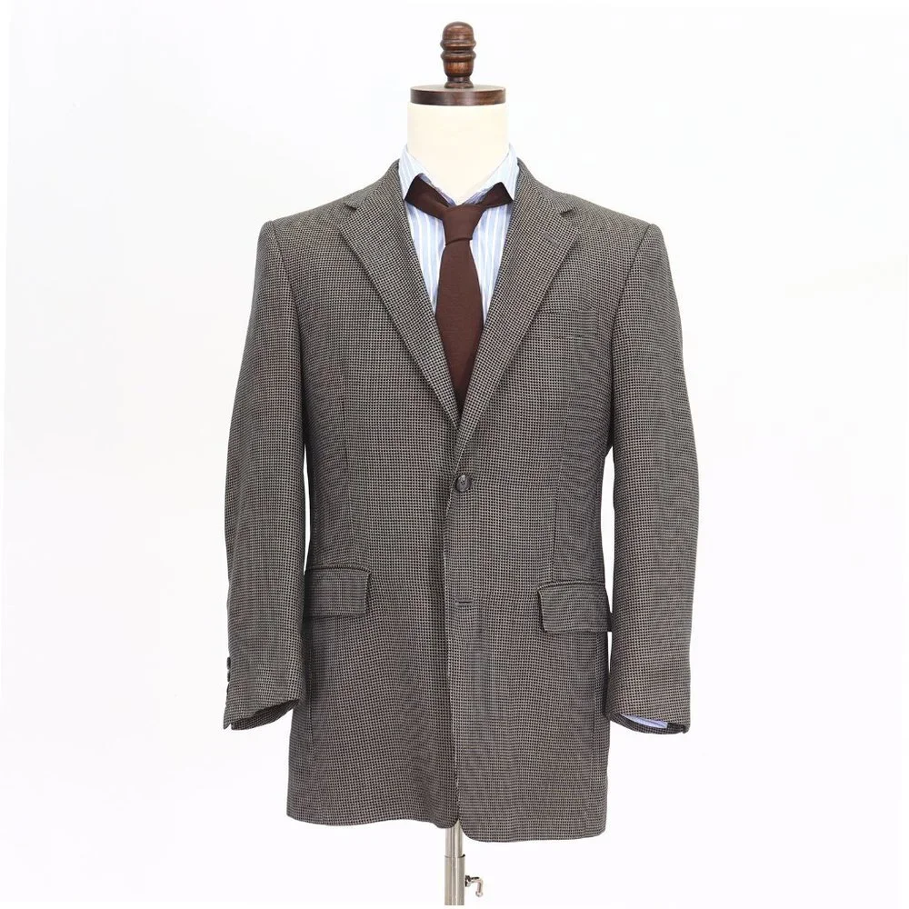 Hart Schaffner Marx 38R Beige HT 2-Button Sport Coat Blazer Jacket O059